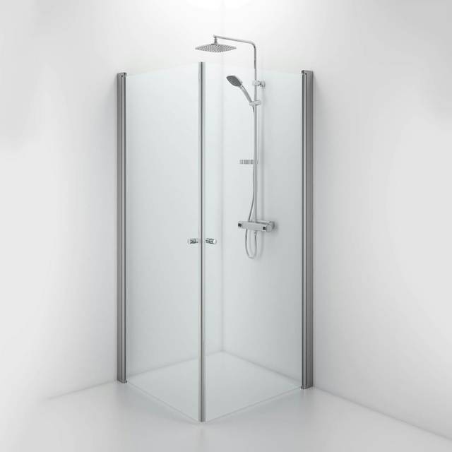 Duschhörn Ifö Space SPNK Rak m Knopp, 80x80, 90x90 (90 x 90 cm)