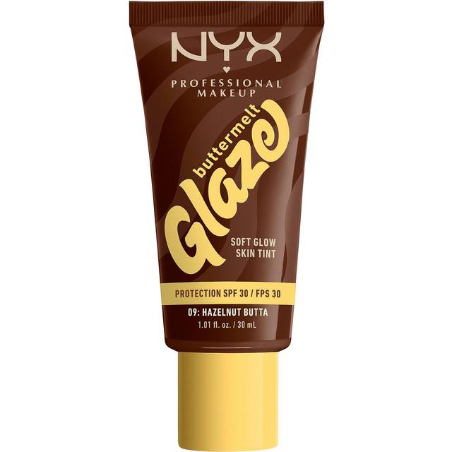NYX Professional Makeup Buttermelt Glaze Soft Glow Skin Tint + SPF/FPS 30 30ml Hazelnut Butta