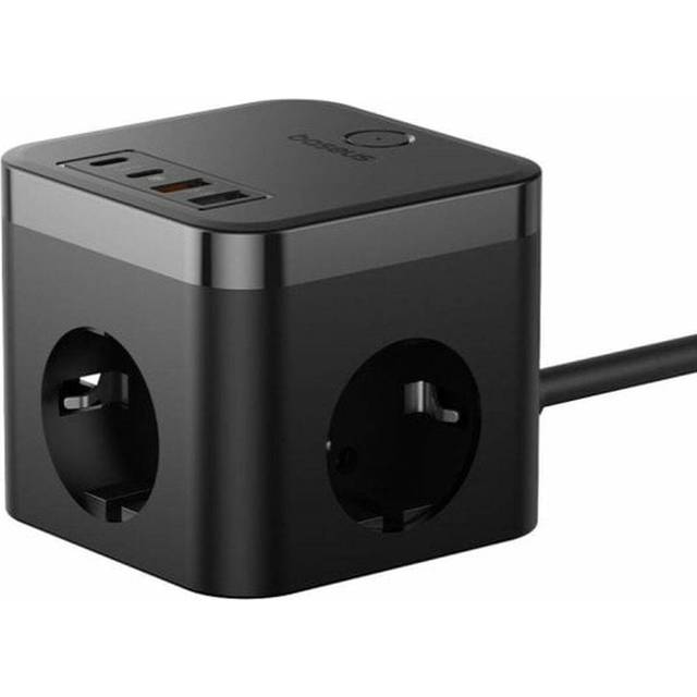 Baseus PowerCombo Cube Power Strip Multi ports 7 in 1 Charger 30W Fast Charger
