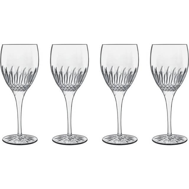 Luigi Bormioli Diamante Riesling White Wine Glass, Set of 4, 380ml, Clear