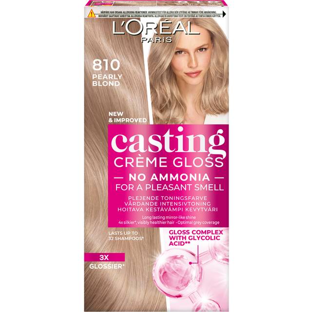 Loreal Paris Casting Crème Gloss Semi-permanent Coloration 810 Satin Blonde