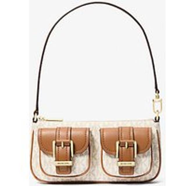 Michael Kors for woman. 32S5GZCU1B Zoe small bag with beige logo (OSFA), Casual, Canvas