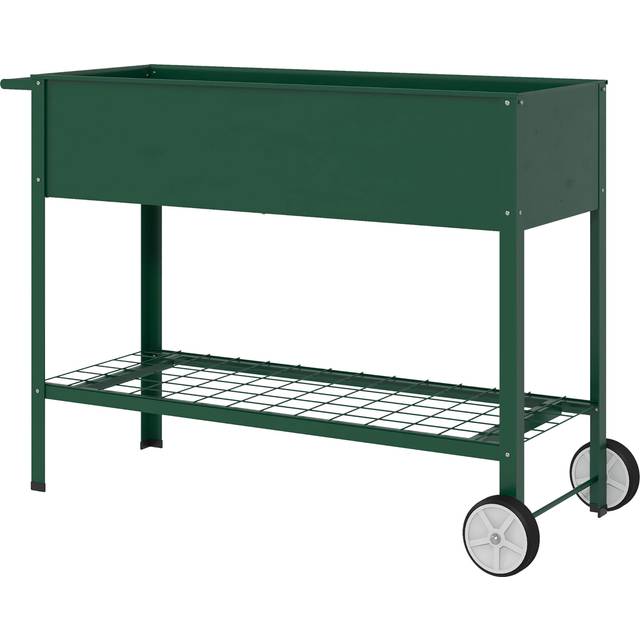 Odlingslåda Metall Upphöjd 109 cm x 44 cm x 80 cm Grön