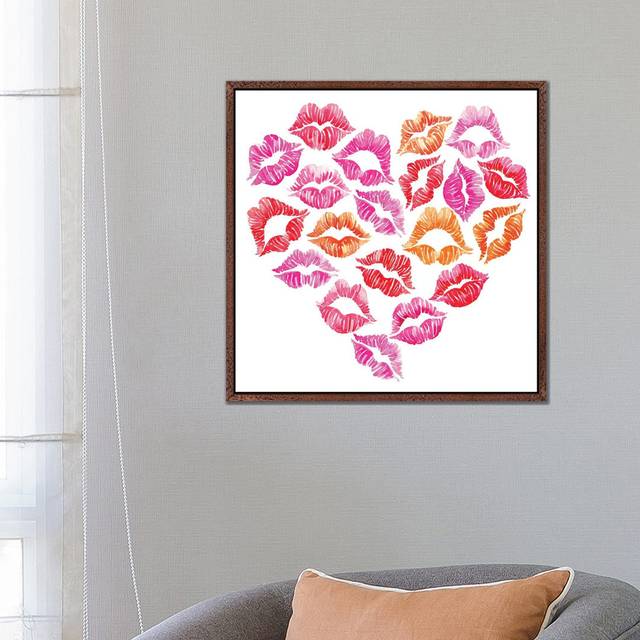 Kiss III - Classic Wood Floater Framed (66.04 cm H x 66.04 cm W)