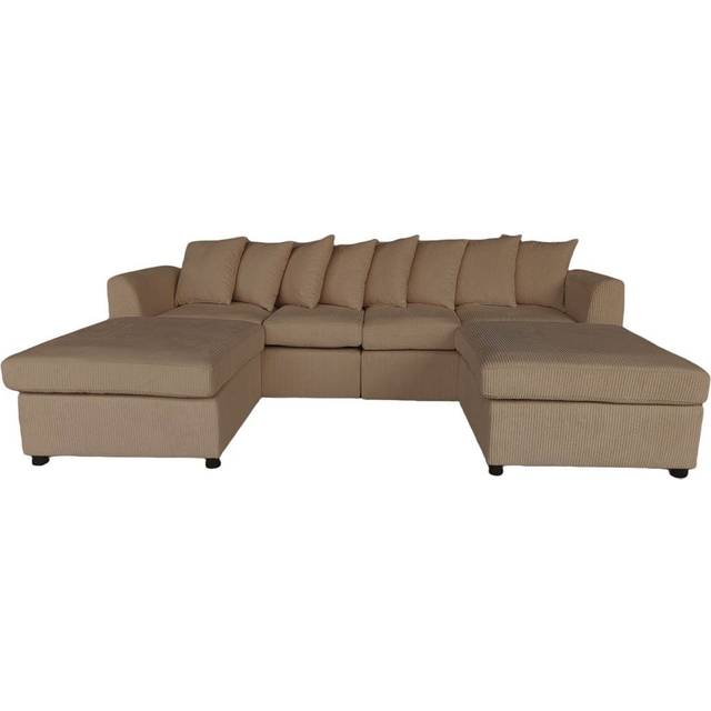 Roze Upholstered Sofa - Brown (68cm H X 260cm W X 170cm D)