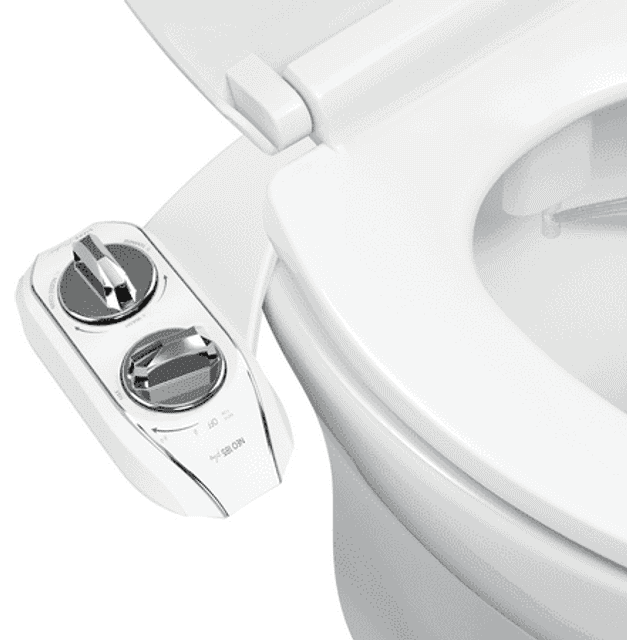 LUXE Bidet NEO 120 Plus - Only Patented Bidet Attachment for Toilet Seat  Innovative Hinges to Clean  Slide-in Easy Install  Advanced 360 Self-Clean