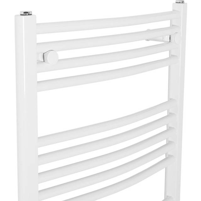 Okeefe Vertical Curved Towel Rail - White (110cm H X 60cm W X 3cm D)