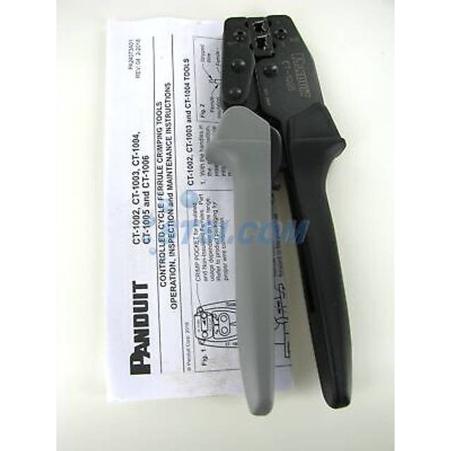 Panduit CT-1005 Controlled Cycle Crimp Tool With Trapezoid Profile For Panduit #4 - 2 AWG Insulated and Non-Insulated Ferrules