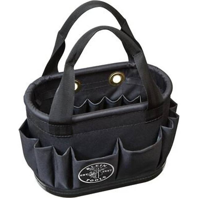 Klein Tools 5144BHB14OS Hard-Body Bucket  Aerial Oval Tool Bucket with Drain Holes  29 Pockets