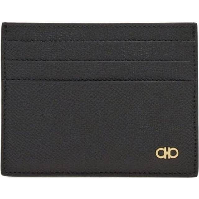 Ferragamo Black Gancini Credit Card Holder - NERO - UNI