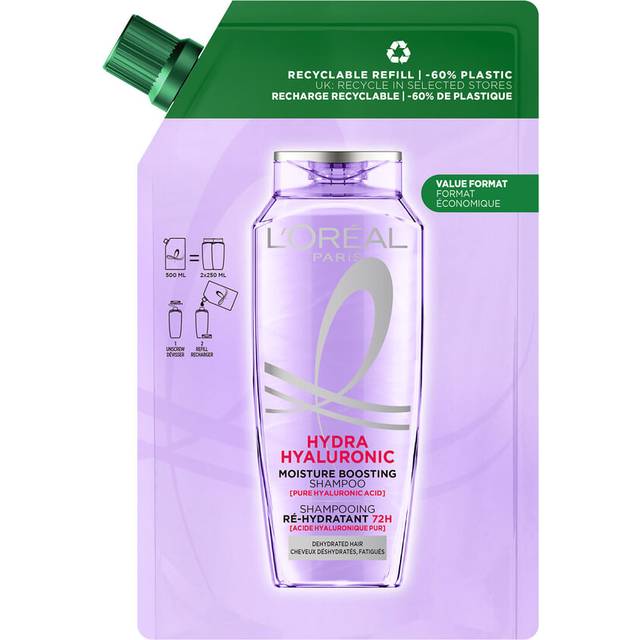 LOral Paris Elvive Hydra Hyaluronic Shampoo Refill Pouch 500ml
