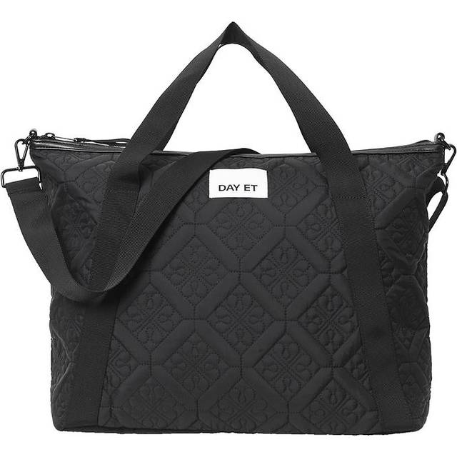 DAY ET Floral Quilt Crossbody L Shoppingväska - Svart