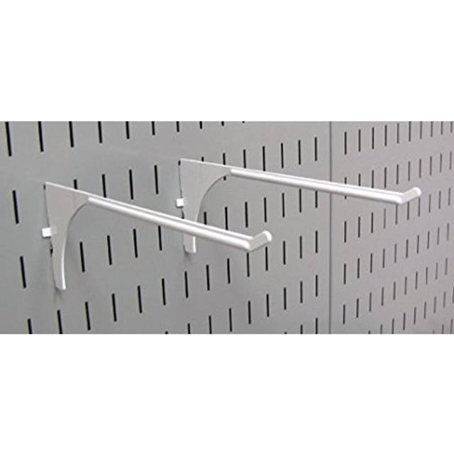 Wall Control 2-Piece White Metal Pegboard Hook  Extended Reach  9in  3.5x0.5x9in  0.22lbs  300.0lbs Capacity  Rust Resistant  for Tool Board and Pegbo