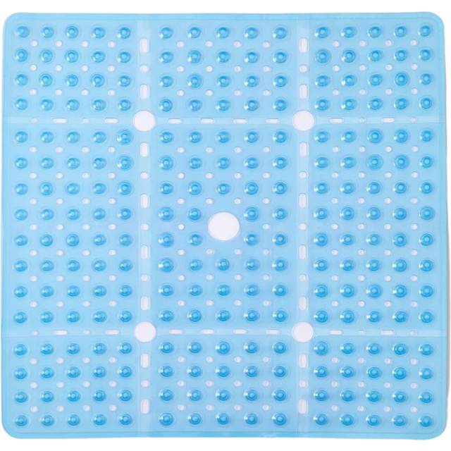 ENKOSI Large Square Shower Mat Non Slip  Non Slip Shower Mats  Bathroom Shower Mat  Blue Shower Matt  Kids Shower Mat  Non
