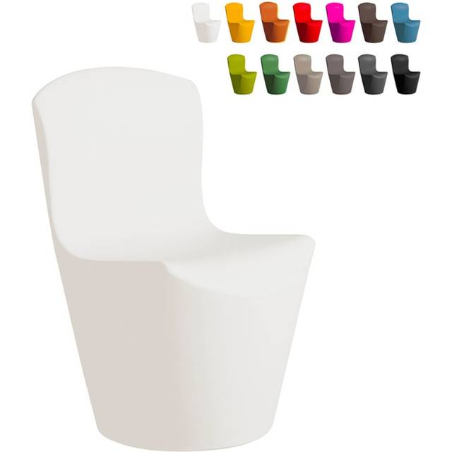 Slide - Chaise Zoe - Blanc - polyéthène recyclable - Designer Guglielmo Berchicci