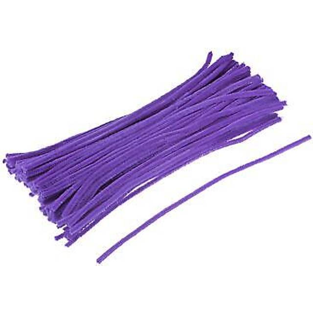 100pcs Pipe Cleaners 30cm/12 Inch Chenille Stems For Diy Art Crafts Light Purple