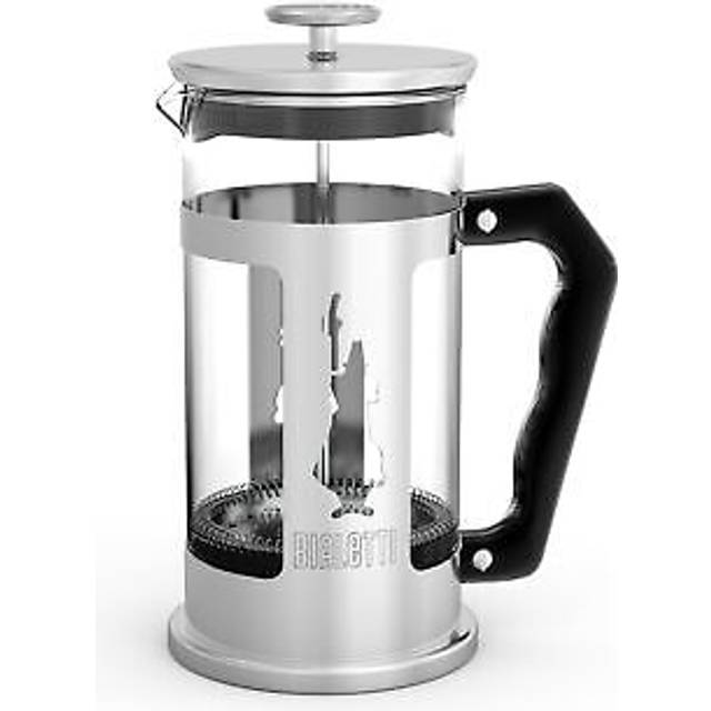 Bialetti Preziosa coffee press, French press filter for coffee or tea, stainless steel body and borosilicate glass container, dishwasher safe, 350 ml,