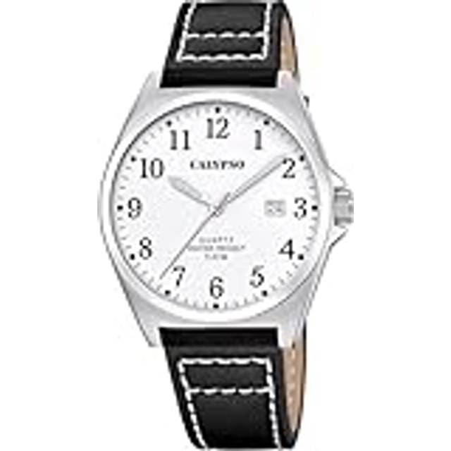 Calypso Mens St.Barth Leather Strap Watch K5868/1 - Silver