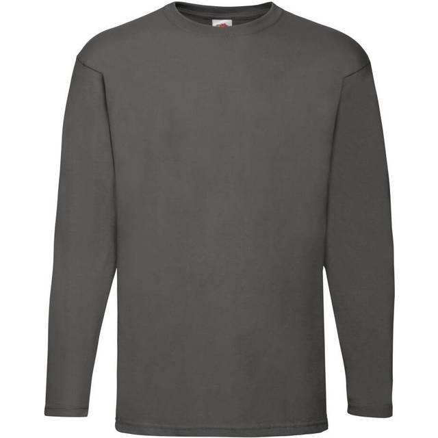 Fruit Of The Loom Valueweight Long Sleeve T-Shirt 61038 Heather Grey L