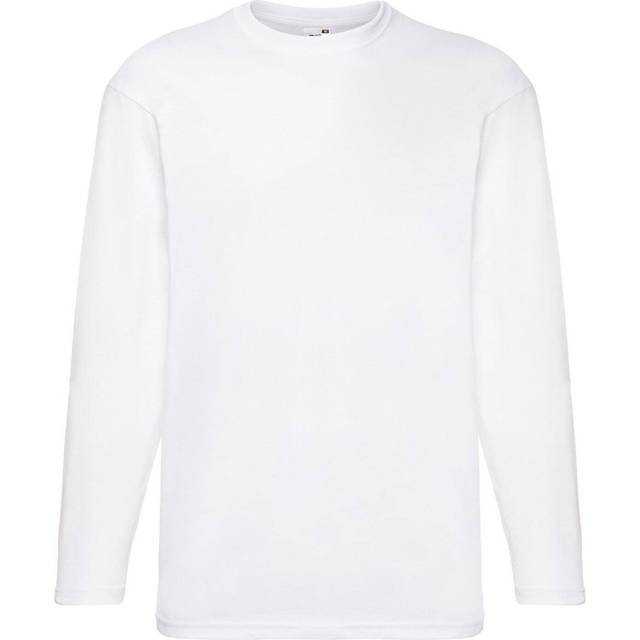 Fruit Of The Loom Valueweight Long Sleeve T-Shirt 61038 White XL Colou