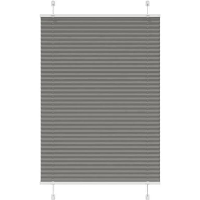 vidaXL Pleated Blind Anthracite 100x150 cm Fabric Width 99.4 cm Polyester