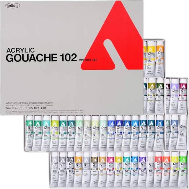 Holbein : Acrylic Gouache : 20ml : Set of 102