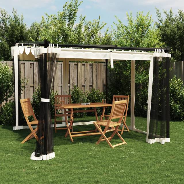 Catonya 10 Ft. W x 10 Ft. D Aluminum Soft-top Gazebo - Cream (296cm W X 296cm D X 230cm H)