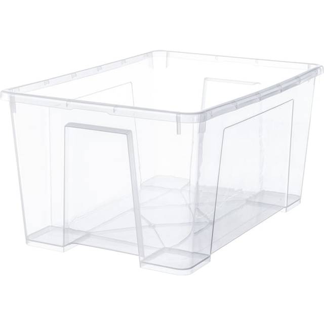 SAMLA låda, transparent, 56x39x28 cm/45 l