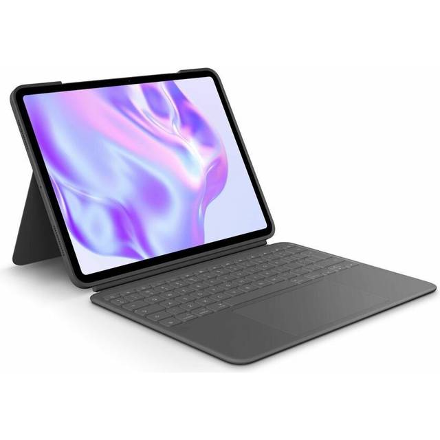 Logitech Combo Touch - Tangentbord och foliefodral - med pekdyna - bakgrundsbelyst - Apple Smart connector - QWERTY - USA, internationellt - grafit - för Apple 13-inch iPad Pro (M4)