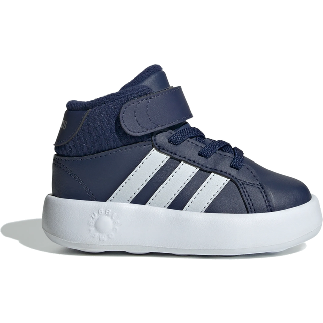 Grand Court Mid Shoes Kids - Dark Blue / Halo Blue / Silver Metallic - 4K