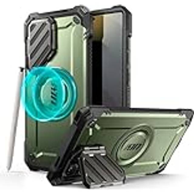 SUPCASE Magnetfodral för Samsung Galaxy S25 Ultra med Kameralinsskydd, [S Pen Holdare] [MagSafe-Kompatibel] [Militärt Skydd] Skyddsfodral för S25 Ultra (Grön)