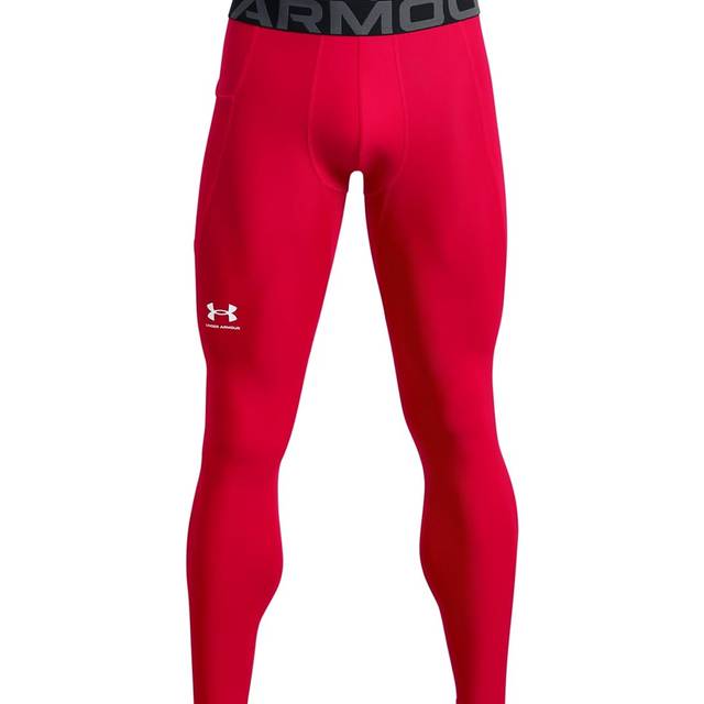 Under Armour Men's HeatGear Armour Leggings  Red (600)/White  Large