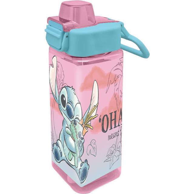 Children's square flask Kids Licensing Disney Stitch - Rose - 500 ml
