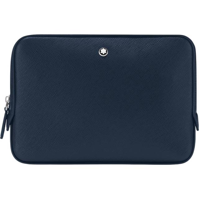 Montblanc Sartorial Leather Messenger Bag - Blue (Size 9.45 Ã 1.57 Ã 6.69 inches)