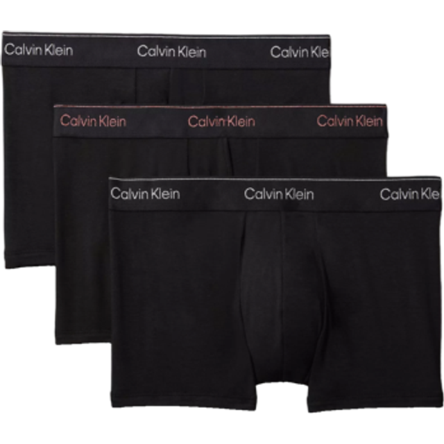 Calvin Klein Three-Pack Modern Cotton-Jersey Low Rise Trunks - S - Black