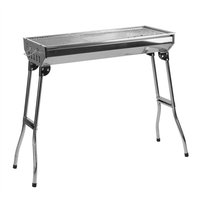 KCT Stainless Steel Portable BBQ - Folding Large Barbecue Grill For Outdoor Camping Foldable Barbeque