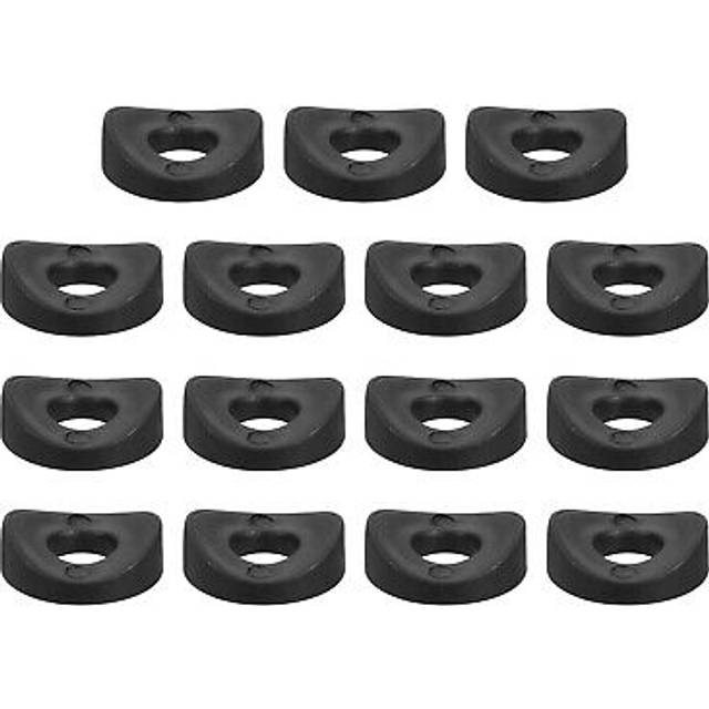 25pcs plastic round washers, 8mm x 19mm x 3mm black pe concave washer