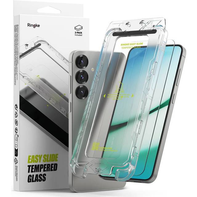 Ringke Samsung Galaxy S25+ (Plus) Easy Slide Härdat Glas Skärmskydd – Transparent