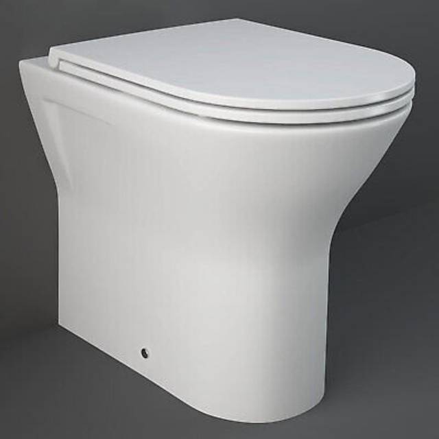 Rak Ceramics - rak Resort Extended Height Tall Rimless Back To Wall Toilet wc Pan 45cm, Without Seat