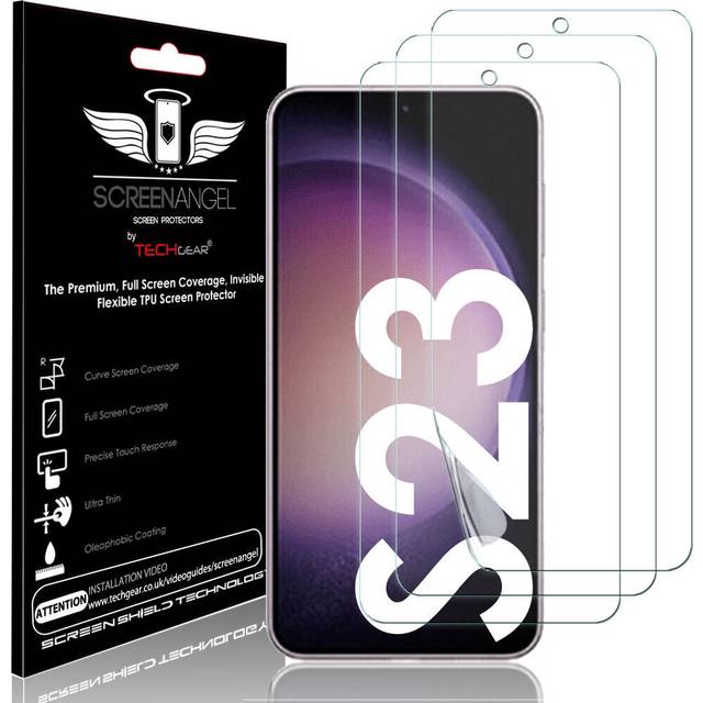 3x techgear (tpu) full coverage screen protector for samsung galaxy s23 5g