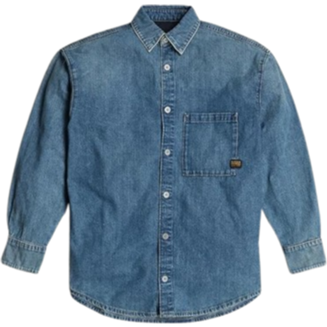 G-STAR RAW Dam avslappnad denim overshirt, blå (Faded Coastal Waters D24344-d777-g797), Large, Blå (blekta kustvatten D24344-d777-g797), L