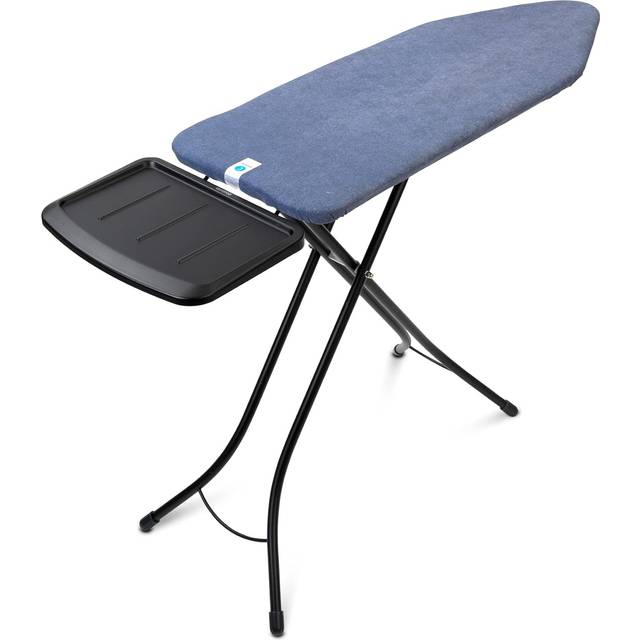 Brabantia Bügelbrett C, Massive Dampfbügelablage, Solid Ångstationshållare, Denim Blue, C Strykbord (124 x 45 cm)