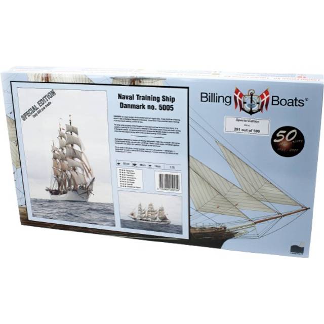 Billing Boats 1/75 Scale Danmark Navel Training Ship Special Edition Model Kit - Multicoloured
