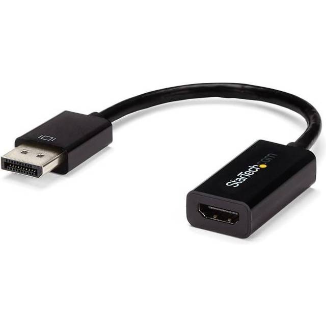 StarTech DP2HD4KS DisplayPort Aktiver Konverter DP 1.2 Stecker auf HDMI 1.4 A-Buchse, 0.12m, schwarz