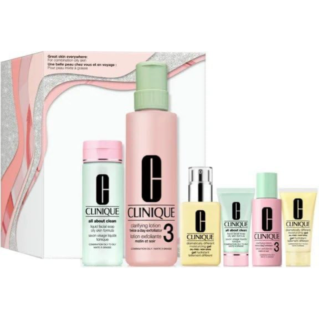Clinique Skincare Set 3-Step Skincare Set For Oily Skin Presentförpackning för fet hud