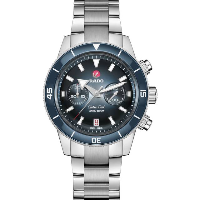 Rado Mens Captain Cook Automatic Chronograph Watch R32145208 - Silver