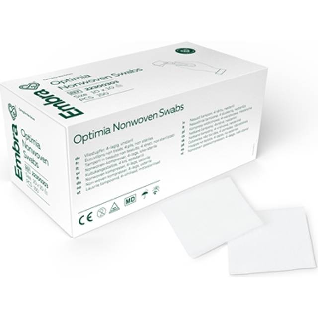 Kompress nonwoven 4L Embra - 10x10cm disp.box osteril - 150 st