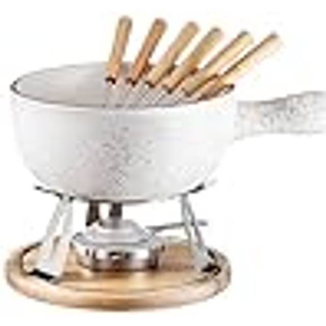 MÄSER 935480 serien Pintar, 6 personer, ostfondue-set i vintagestil, keramik