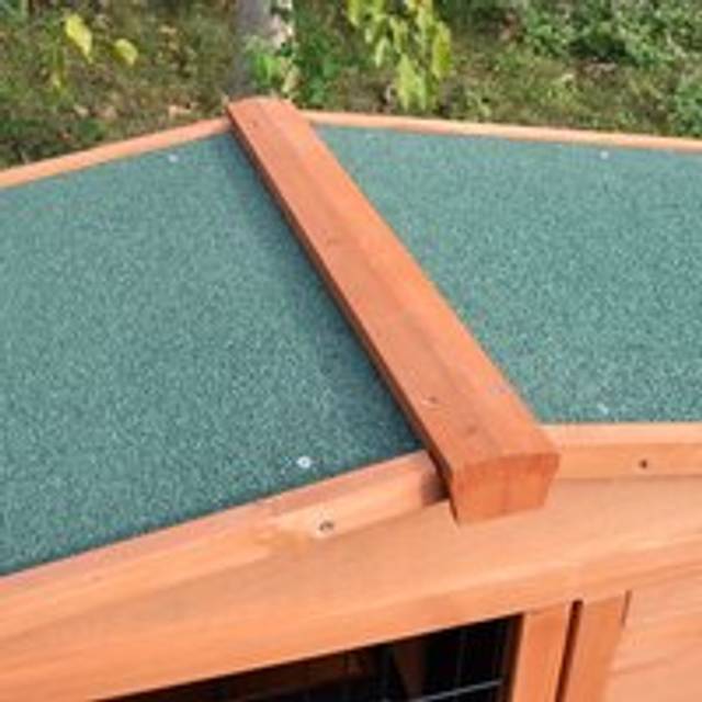 PawHut 2 Tier Outdoor Rabbit Small Animal Enclosure with Ramp Tray to Raised Home & Below Run Area