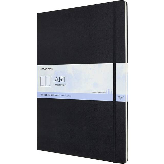 Moleskine Art Collection Watercolor Notebook Hardcover A3 Size Black ARTBF855 svart